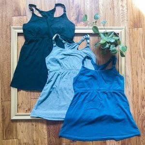 Set of three Nursing and maternity tank tops